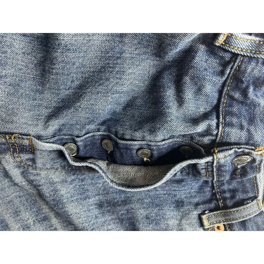 Levi's 501 Men's Jeans 36x30 Blue Button Fly Straight Leg Denim